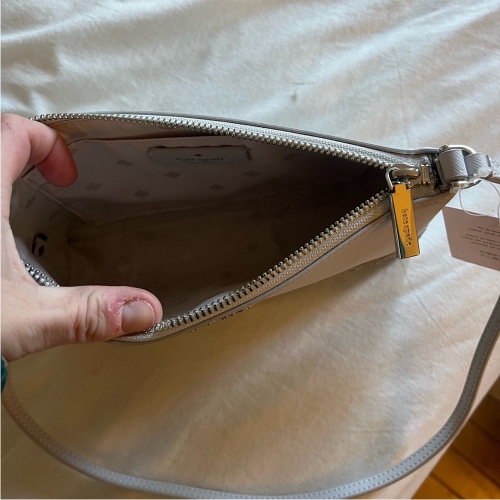 Kate Spade Flash Glitter Silver Crossbody Bag NWT - Picture 7 of 8